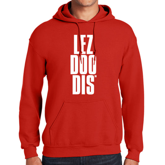 LezDooDis red unisex hoodie